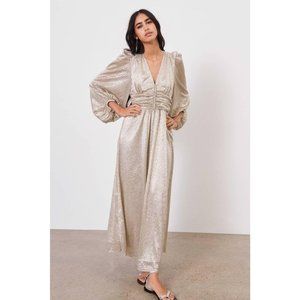 BA&SH Celie Dress - Gold - Small